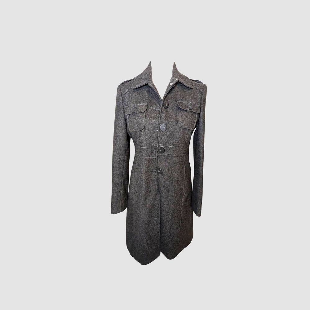 Kenneth Cole Reaction PeaCoat Size 6p- Gray coat.